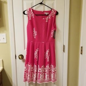Pink skater dress